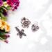 3 silver flower charms for bracelets or necklaces to be used by jewelry artists- handmade