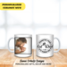 Side view of custom dad mug on table
Father’s Day gift mug with baby picture
Happy Father’s Day mug with family photo
