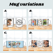 Mug in gift box with Father’s Day tag
Ceramic dad mug in kitchen setting