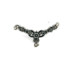 floral necklace link / compinent focal in silver