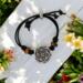 silver floral inspired button