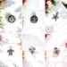 silver charms- leaf, ladybug, frog, flower, turtle