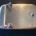 Handmade German Silver backing with beveled edges, engraved with the artist's signature,date created and the identification of the gemstone. Handmade German Silver backing with beveled edges, engraved with the artist's signature,date created and the identification of the gemstone.