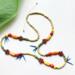 Fun, colorful, casual beaded necklace with a tropical vibe and made with eco-friendly materials. Adjustable length 24" to 28".