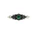 Victorian-looking silver component with malachite stone