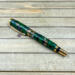 Green and gold resin cast flowers 