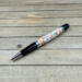 Teddy bear golden doodle pen with chrome components 