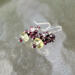 Lemon quartz and garnet cluster earrings in sterling silver by MariesGems.