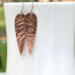 Textured copper spike earrings with rose gold filled ear wires by MariesGems.