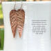 Textured copper spike earrings with rose gold filled ear wires by MariesGems.