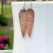 Textured copper spike earrings with rose gold filled ear wires by MariesGems.