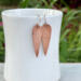 Textured copper spike earrings with rose gold filled ear wires by MariesGems.