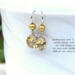 Citrine and gold cultured pearl earrings in sterling silver by MariesGems.