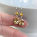 Citrine and gold cultured pearl earrings in sterling silver by MariesGems.