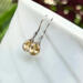 Citrine wire wrapped gemstone earrings in oxidized sterling silver by MariesGems.