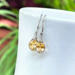Citrine wire wrapped gemstone earrings in oxidized sterling silver by MariesGems.