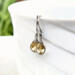Citrine wire wrapped gemstone earrings in oxidized sterling silver by MariesGems.