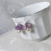 Amethyst cluster and freshwater cultured pearl earrings in sterling silver by MariesGems.