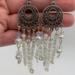 Elegant Iridescent and White Glass Bead Dangle Earrings Bridesmaid Gift Idea Jewelry Accessories Elegant Birthday Present