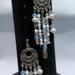 Elegant Iridescent and White Glass Bead Dangle Earrings Bridesmaid Gift Idea Jewelry Accessories Elegant Birthday Present