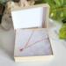 Delicate Carnelian Gemstone Copper Wire Wrapped Necklace in Packaging