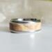 Sandstone Polymer Clay Glow in the Dark Stainless Steel Ring