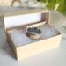 Sandstone Polymer Clay Glow in the Dark Stainless Steel Ring in Packaging