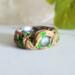 Labradorite, Polymer Clay and Stainless Steel Fantasy Ring