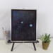 abstract spacescape with glitter stardust and Blue planet in a silver and black frame by RainbowMaille