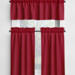Classic Red cotton valance and cafe curtains