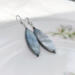 Blue Steel Mother of Pearl Earrings by MariesGems.