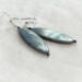 Blue Steel Mother of Pearl Earrings by MariesGems.