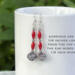 Red coral and silver ball earrings by MariesGems.