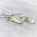 Petite, hammered sterling silver bar earrings by MariesGems.