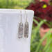 Petite, hammered sterling silver bar earrings by MariesGems.