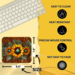 Side view showing neoprene thickness. size 9.4"x7.9", heat resistant, personalized sunflower mouse pad, sublimated design