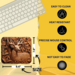 Size 9.4" x 7.9" Deer hunting desk accessory with personalization. Rustic style mouse pad with 3D antler detail. 