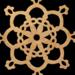 Alt Text: Handmade Wooden Victorian Style Fretwork Snowflake Shaped Christmas Tree Ornament