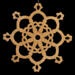 Alt Text: Handmade Wooden Victorian Style Fretwork Snowflake Shaped Christmas Tree Ornament