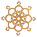 Alt Text: Handmade Wooden Victorian Style Fretwork Snowflake Shaped Christmas Tree Ornament
