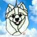 American Eskimo Stained Glass Suncatcher