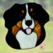 Bernese Mountain Dog Stained Glass Suncatcher