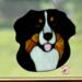 Bernese Mountain Dog Stained Glass Suncatcher