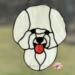 Bichon Frise Stained Glass Suncatcher