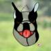 Boston Terrier Puppy Stained Glass Suncatcer