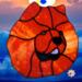 Chow Chow Stained Glass Suncatcher-Red