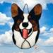 Cardigan Cardigan Welsh Corgi Suncatcher-Black and White (with brindle points.