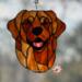 Stained Glass Suncatcher- in golden color.