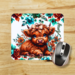 Personalized brown Highland cow mouse pad with teal flowers
Rustic farmhouse mouse pad with custom name by Tammi Oribello Designs
