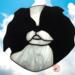 Japanese Chin Stained Glass Suncatcher- Black and White